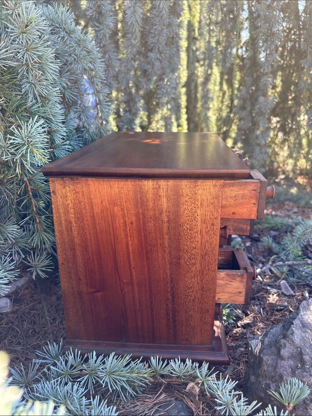 Vintage Hardwood Tabletop 16 Drawer Apothecary Chest